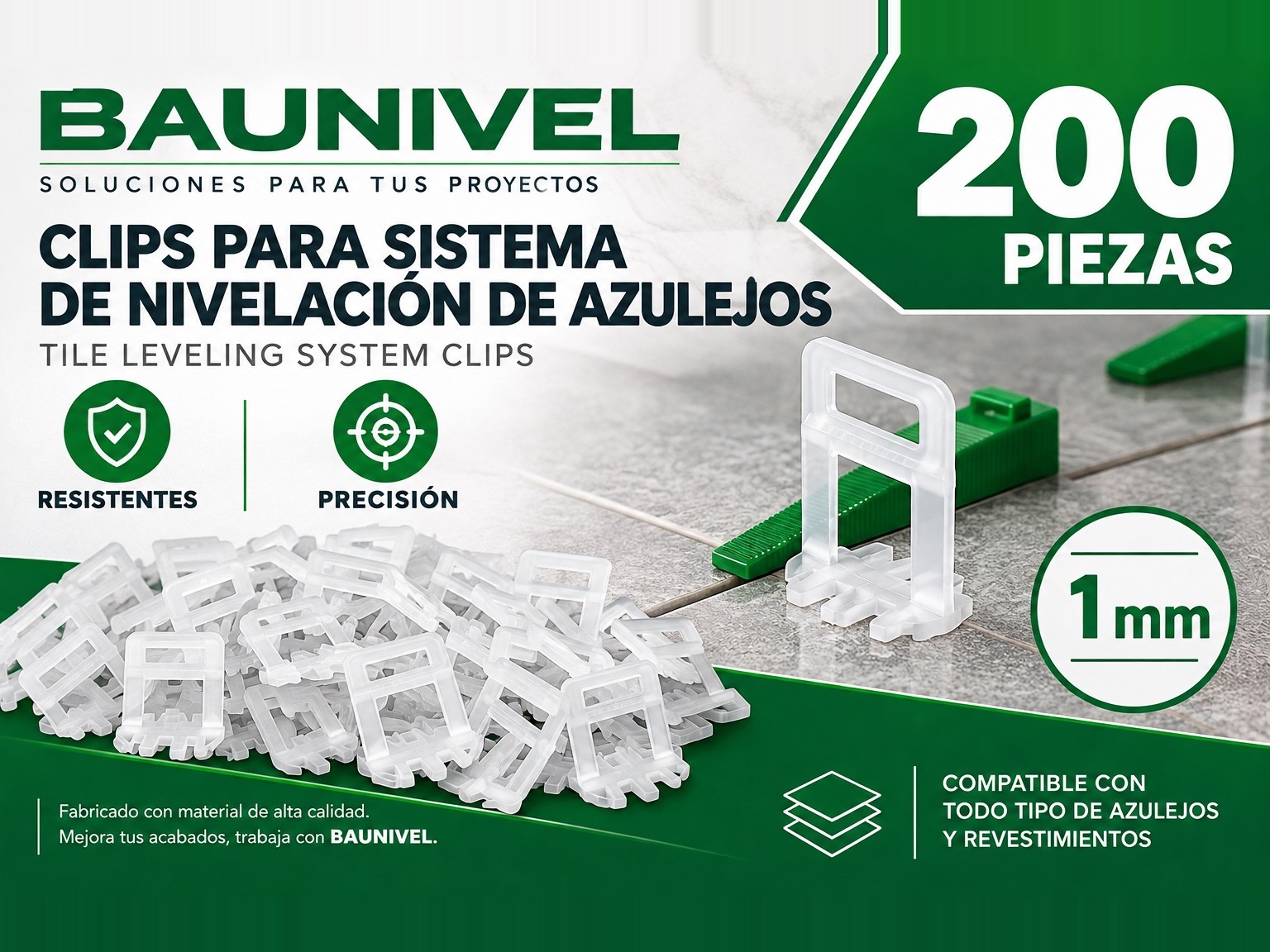 Clips de Nivelación BAUNIVEL para Cerámica | CAROTERM